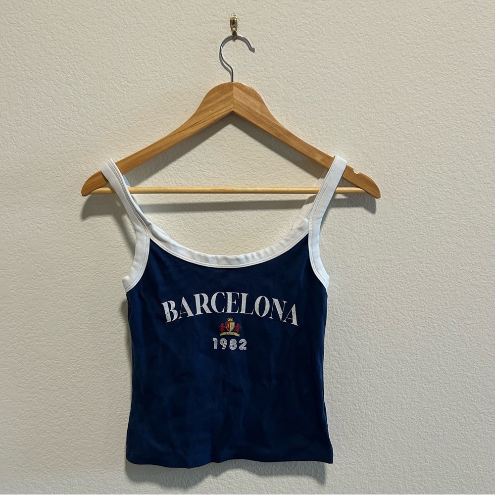 Arizona Jean Company Women's Ribbed cropped tank Barcelona Olympics 1992
